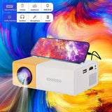 LED Home Theater Projector – Portable Outdoor Projector 300 Lumens for Home and Office