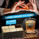 Silicone Ice Cube Tray Mold – Large, Food-Grade, Jumbo Square Tray for DIY Ice Maker