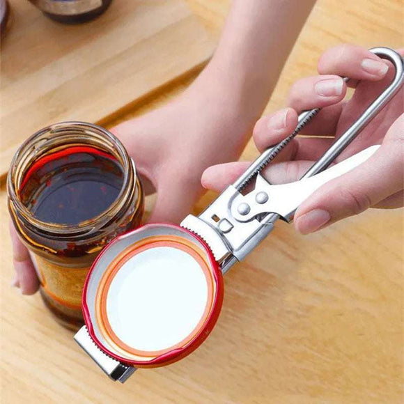 Adjustable Bottle Opener – Stainless Steel, Labor-Saving Jar & Can Opener for Kitchen Use