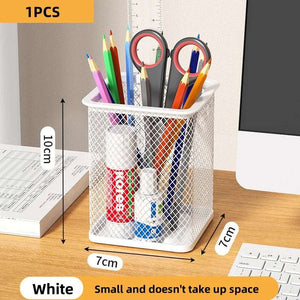 Metal Desk Organizer – Mesh Pen Holder and Pencil Cup for Desktop Storage