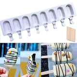 Silicone Popsicle Mold – DIY Ice Cream Maker, Fruit Juice Cube Mould with Sticks
