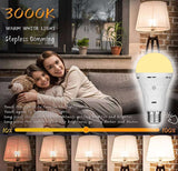 USB Rechargeable LED Bulb – E27 Smart Dimmable Light with Touch Control & Timer