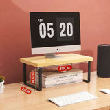 Desktop Monitor Stand – Wooden Shelf for Computer, Laptop, and Office Storage