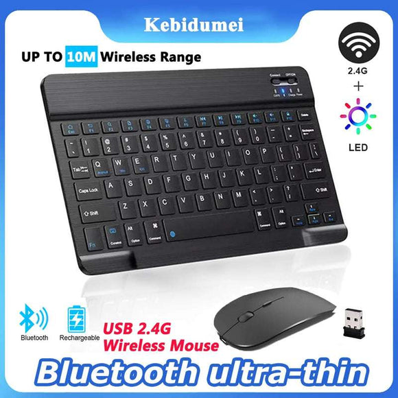 Mini Bluetooth Keyboard & Mouse Set – Rechargeable for Phone, Tablet, PC, and Laptop