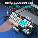 68-Key Mechanical Gaming Keyboard – RGB Backlit, Hot-Swappable Blue Switches for PC/Laptop