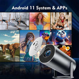 HY300 Plus Projector – Android 4K 1280x720P Video Cinema Portable Outdoor Projector