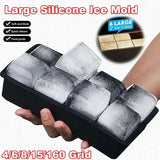 Silicone Ice Cube Tray Mold – Large, Food-Grade, Jumbo Square Tray for DIY Ice Maker