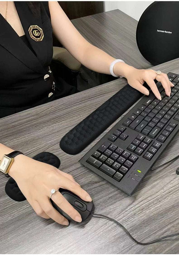Ergonomic Keyboard & Mouse Wrist Rest – Memory Foam Pad for Office Typing & Computer Use