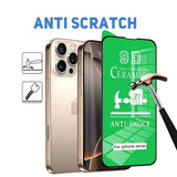 HD Ceramic Film Screen Protector for iPhone 16, 15, 14, 13, 12, 11 Pro Max – Non-Glass Protection