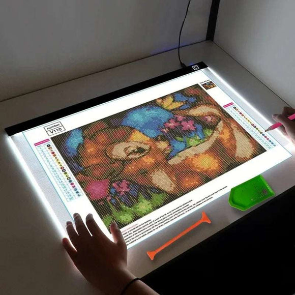 LED Copying Table for Kids – Adjustable Brightness Drawing Board with Night Light and Transparent Copying Surface