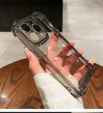 Luxury Shockproof Clear Phone Case for iPhone 16, 15, 14, 13, 12, 11 Pro Max – Transparent Hard Back Cover