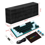 68-Key Mechanical Gaming Keyboard – RGB Backlit, Hot-Swappable Blue Switches for PC/Laptop