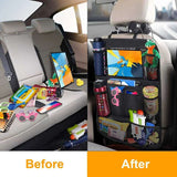 Car Backseat Organizer with Touch Screen Tablet Holder – Auto Storage Pockets for Car Seat Protection