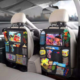 Car Backseat Organizer with Touch Screen Tablet Holder – Auto Storage Pockets for Car Seat Protection