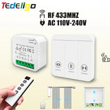 433 MHz RF Curtain Switch Module – Wireless Remote for Motorized Blinds