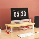 Desktop Monitor Stand – Wooden Shelf for Computer, Laptop, and Office Storage
