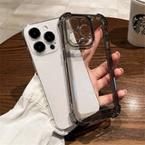 Luxury Shockproof Clear Phone Case for iPhone 16, 15, 14, 13, 12, 11 Pro Max – Transparent Hard Back Cover