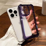 Luxury Shockproof Clear Phone Case for iPhone 16, 15, 14, 13, 12, 11 Pro Max – Transparent Hard Back Cover