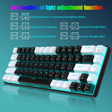 68-Key Mechanical Gaming Keyboard – RGB Backlit, Hot-Swappable Blue Switches for PC/Laptop