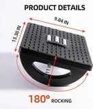 Ergonomic Footrest – Under Desk Foot Stool with 180° Swing and Massage Rollers for Home & Office