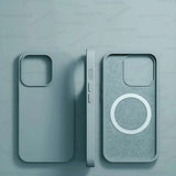 Magsafe Wireless Charging Case for iPhone 15, 11, 14, 13, 12 Pro Max Plus – Liquid Silicone Magnetic Soft Cover