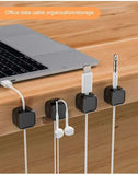 Magnetic Desk Organizer – Cable Storage Fixture for Mouse, Data Line, and Memory