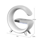 Smart Light & Wireless Charger Desk Lamp – Bluetooth Speaker with Ambient Color Night Light
