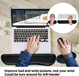 Ergonomic Keyboard & Mouse Pad Set – Memory Foam Wrist Support for Office & Gaming