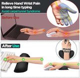 Ergonomic Keyboard & Mouse Pad Set – Memory Foam Wrist Support for Office & Gaming