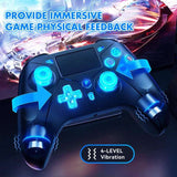 Wired RGB Gamepad Controller – Compatible with PS5/PS4/PC, Dual Vibration, Turbo, Touchpad