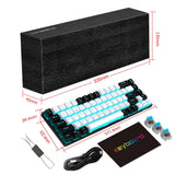 68-Key Mechanical Gaming Keyboard – RGB Backlit, Hot-Swappable Blue Switches for PC/Laptop