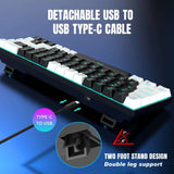68-Key Mechanical Gaming Keyboard – RGB Backlit, Hot-Swappable Blue Switches for PC/Laptop