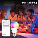 Smart LED Bulb – E27/E26 WiFi & Bluetooth RGB Light with Remote Control