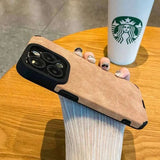 Matte Leather Silicone Phone Case for iPhone 15, 16, 12, 11, 14 Pro Max – Lens Protection Full Cover