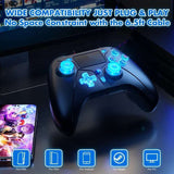 Wired RGB Gamepad Controller – Compatible with PS5/PS4/PC, Dual Vibration, Turbo, Touchpad