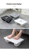 Ergonomic Footrest – Under Desk Foot Stool with 180° Swing and Massage Rollers for Home & Office