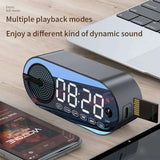 Quiet Wireless Bluetooth Speaker Alarm Clock – RGB TWS USB LED Mirror Digital Clock for Home