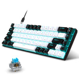 68-Key Mechanical Gaming Keyboard – RGB Backlit, Hot-Swappable Blue Switches for PC/Laptop