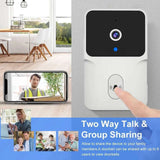 WiFi Smart Video Doorbell – Wireless Rechargeable Battery, HD Camera & Two-Way Audio