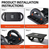 Ergonomic Footrest – Under Desk Foot Stool with 180° Swing and Massage Rollers for Home & Office