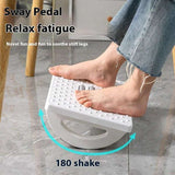 Ergonomic Footrest – Under Desk Foot Stool with 180° Swing and Massage Rollers for Home & Office