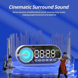 Quiet Wireless Bluetooth Speaker Alarm Clock – RGB TWS USB LED Mirror Digital Clock for Home