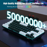 68-Key Mechanical Gaming Keyboard – RGB Backlit, Hot-Swappable Blue Switches for PC/Laptop
