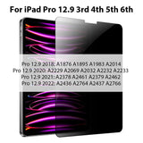 Privacy Glass Screen Protector for iPad Pro 12.9, 12, 11, Air 5, 4 – Anti-Peep Film for iPad Mini 6