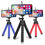 Mini Flexible Sponge Octopus Tripod for iPhone Samsung Xiaomi Huawei Mobile Phone Smartphone Tripod for Gopro 8 7 5 Camera