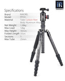 RT55C Professional carbon fibre tripod for digital camera tripod Suitable for travel