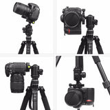 Professional Portable Travel Camera Tripod Aluminium Alloy 4-Sections Tripod Stand for Canon Nikon SLR DSLR Digital Camera