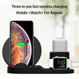 3 in 1 10W Fast Wireless Charger Dock Station Fast Charging For iPhone Apple Watch AirPods Android - Techngeek