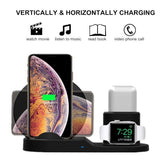 3 in 1 10W Fast Wireless Charger Dock Station Fast Charging For iPhone Apple Watch AirPods Android - Techngeek