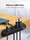 Cable Organizer Silicone USB Cable Winder Desktop Tidy Management Clips Cable Holder for Mouse Headphone Wire - Techngeek